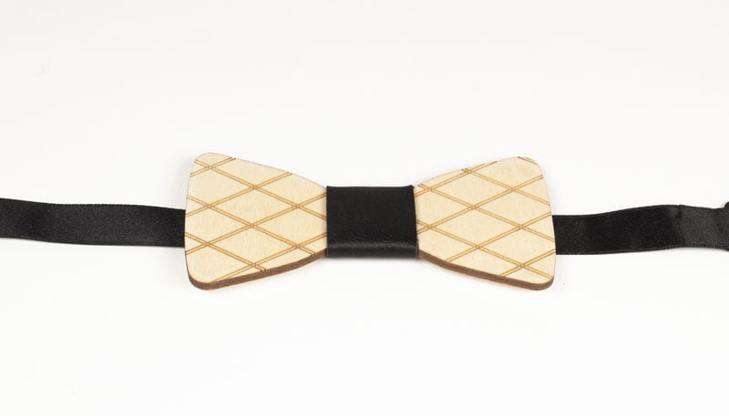 Puinen rusetti + kalvosinnapit, ruutu - Image 2