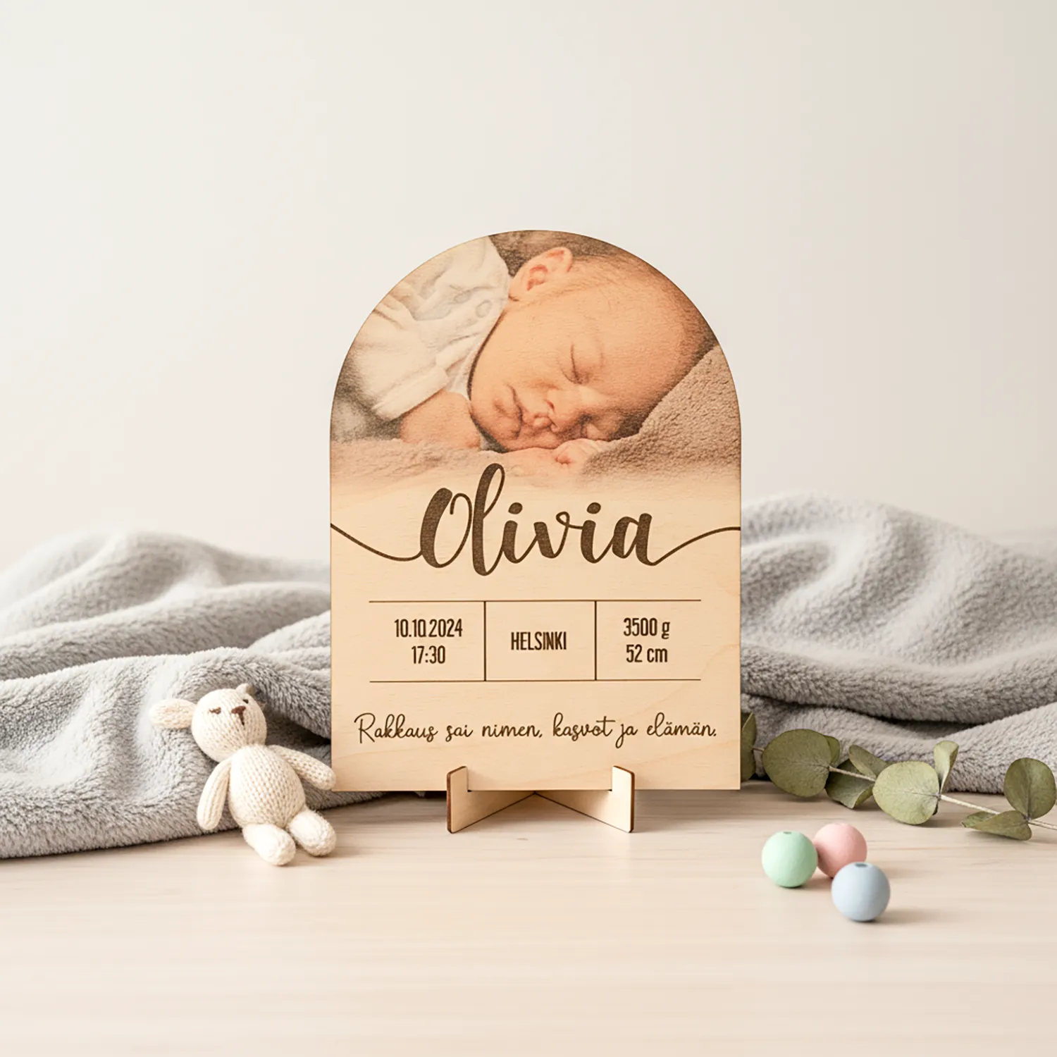 Syntymätaulu kuvalla